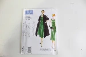 1950s Reissue Vogue Vintage Sewing Pattern V1137, Women's Dress and Coat, UNCUT, Size 8, 10, 12, 14 FF