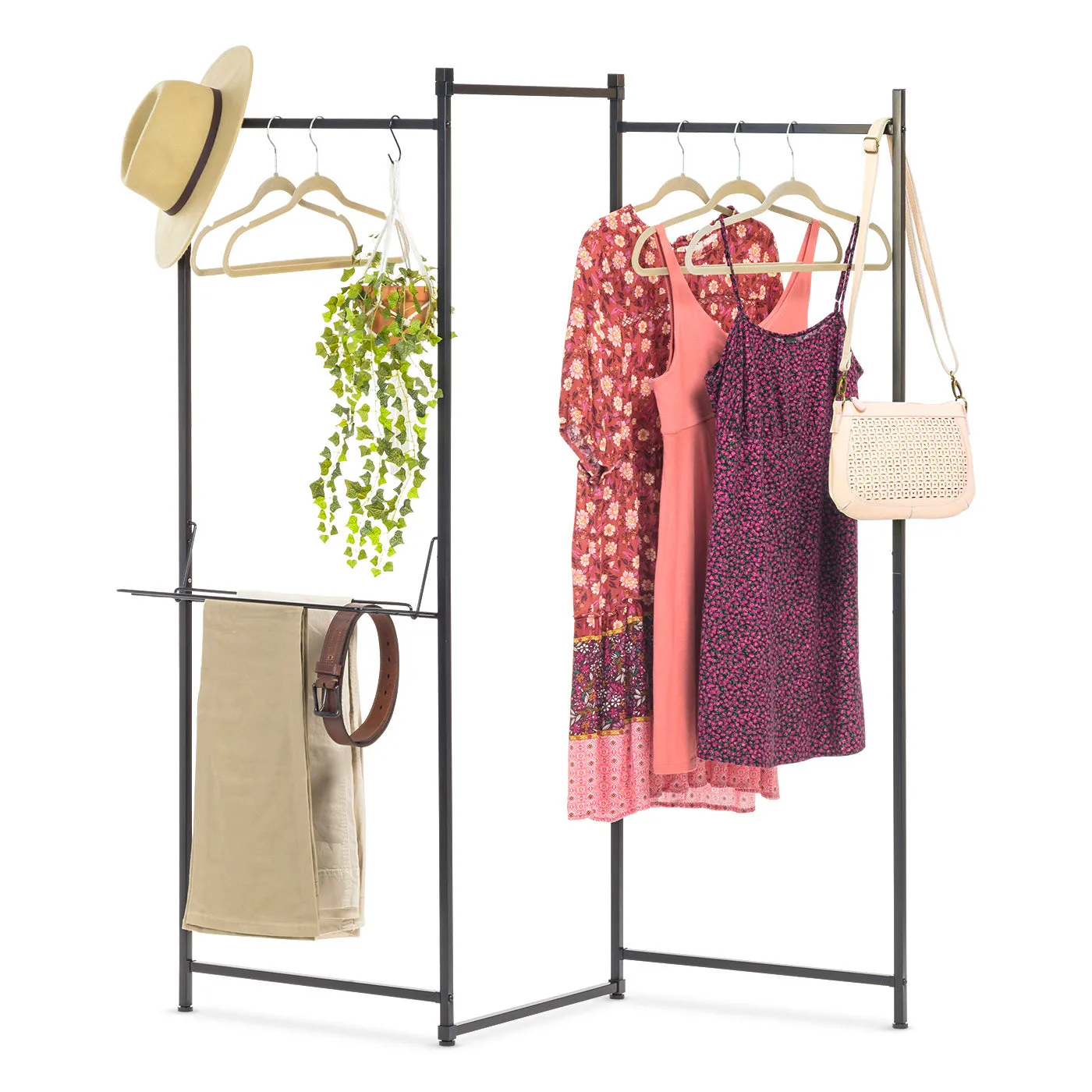 3 Panels Collapsible Clothing Rack