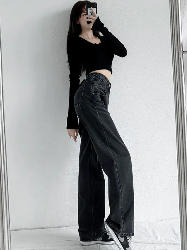 4 Colors High Waisted Jean Pants Bottoms