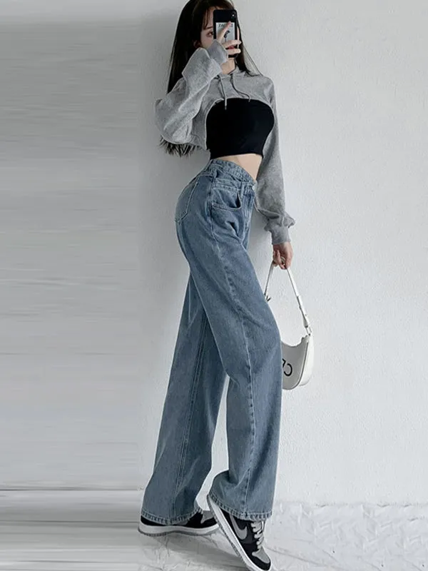 4 Colors High Waisted Jean Pants Bottoms