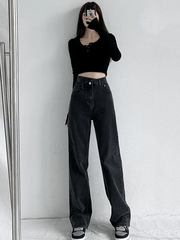 4 Colors High Waisted Jean Pants Bottoms