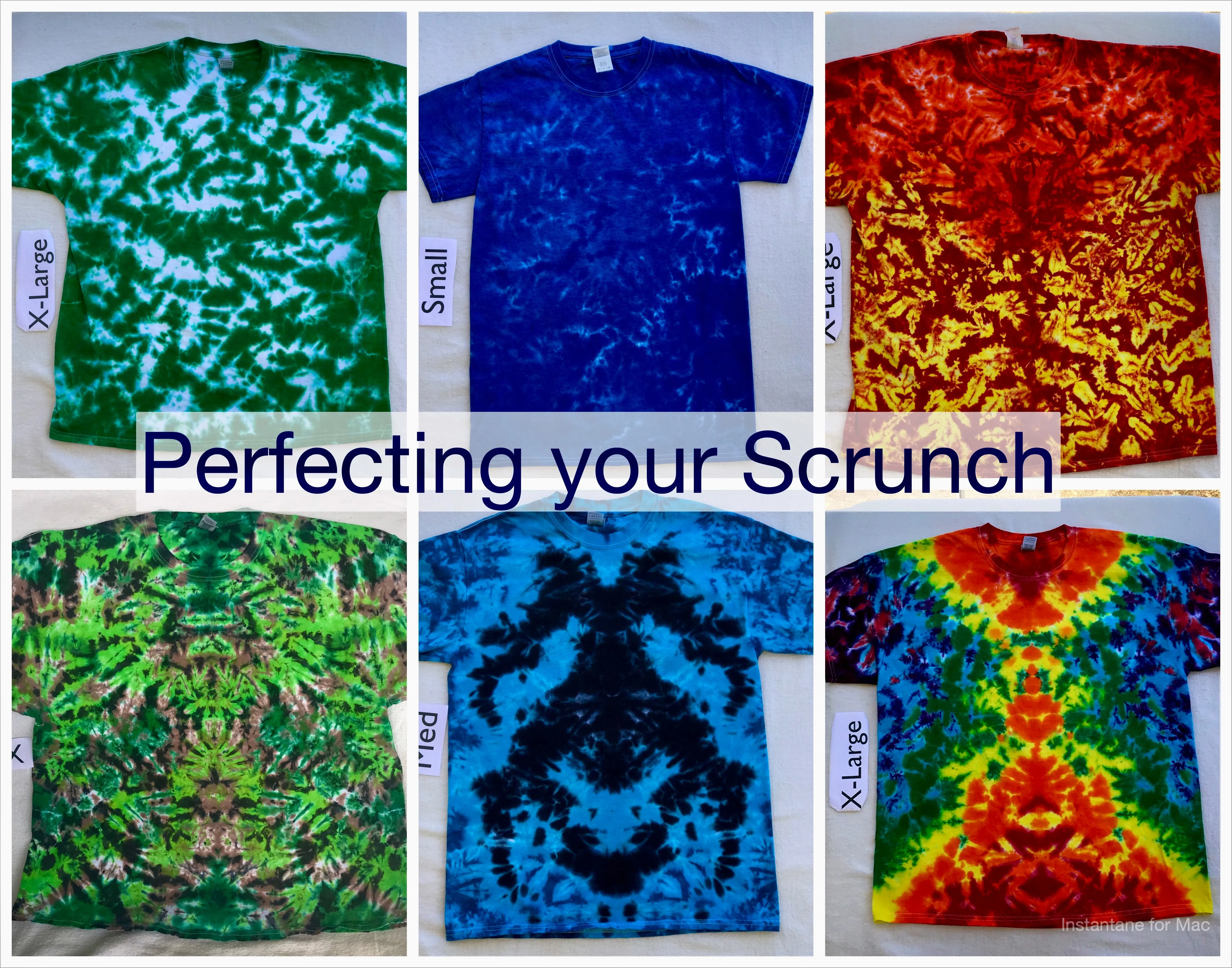 Adult Medium Tie-Dye Camo Scrunch Tee