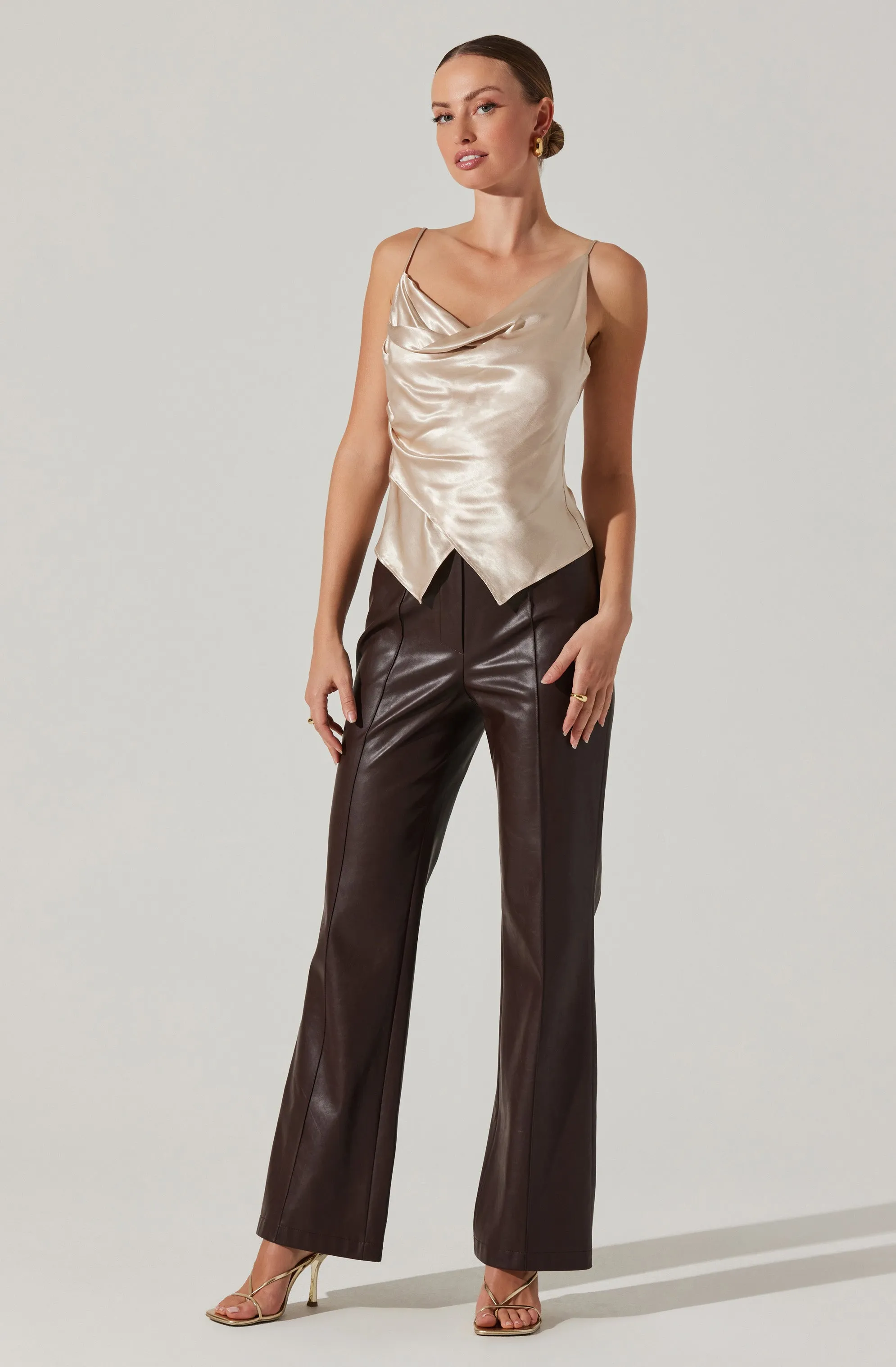 Alithea Draped Satin Top