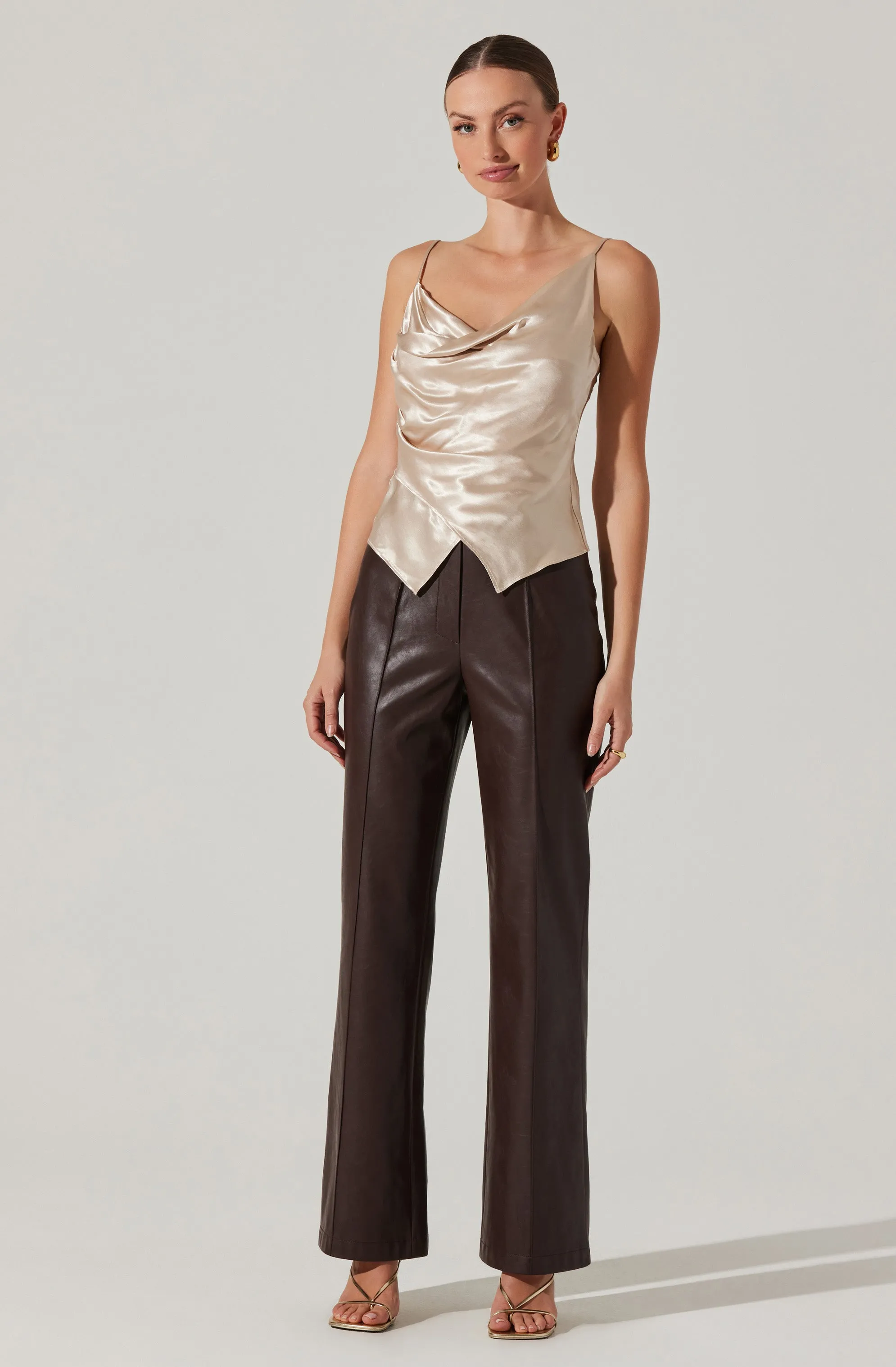 Alithea Draped Satin Top