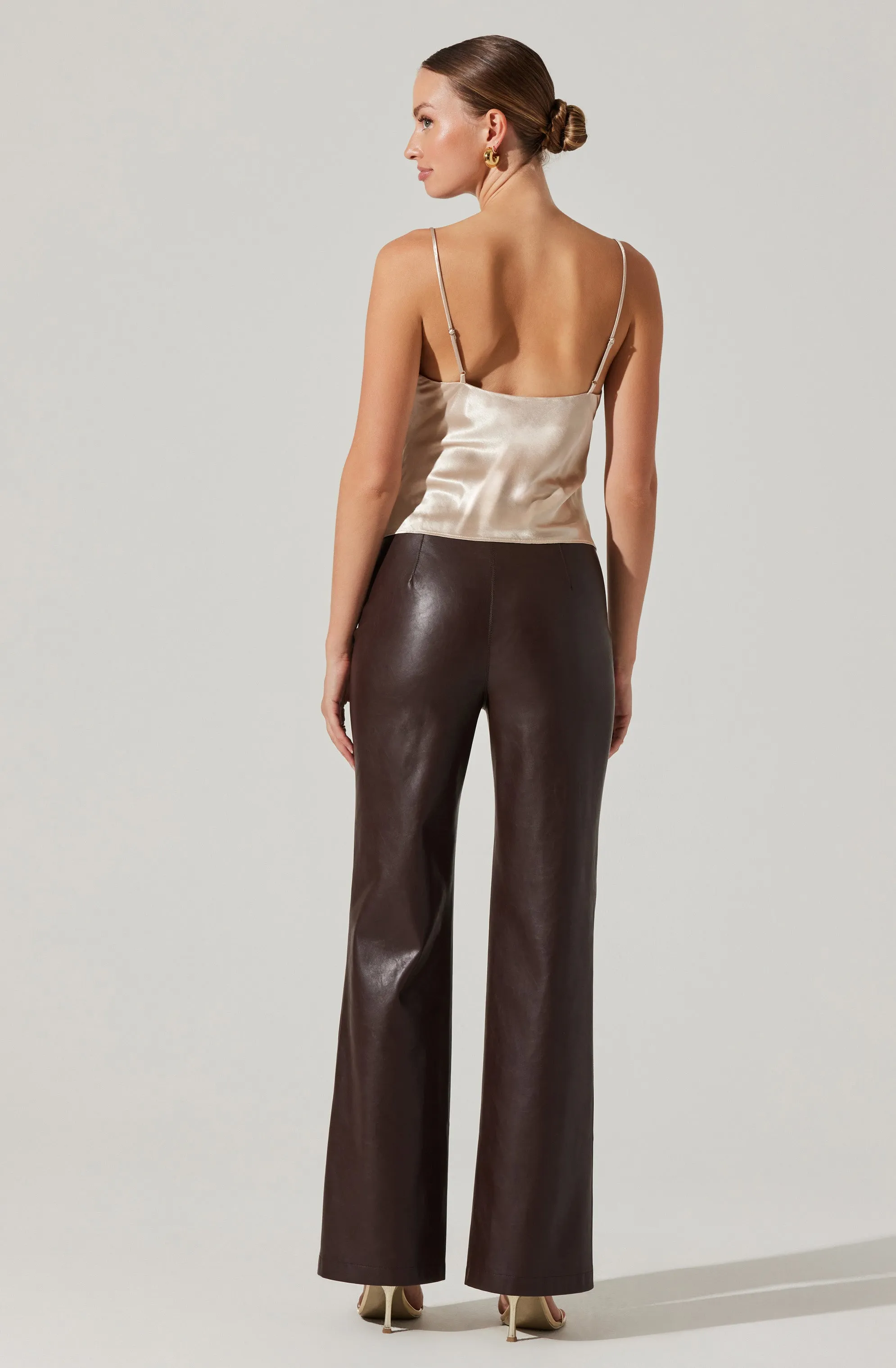 Alithea Draped Satin Top