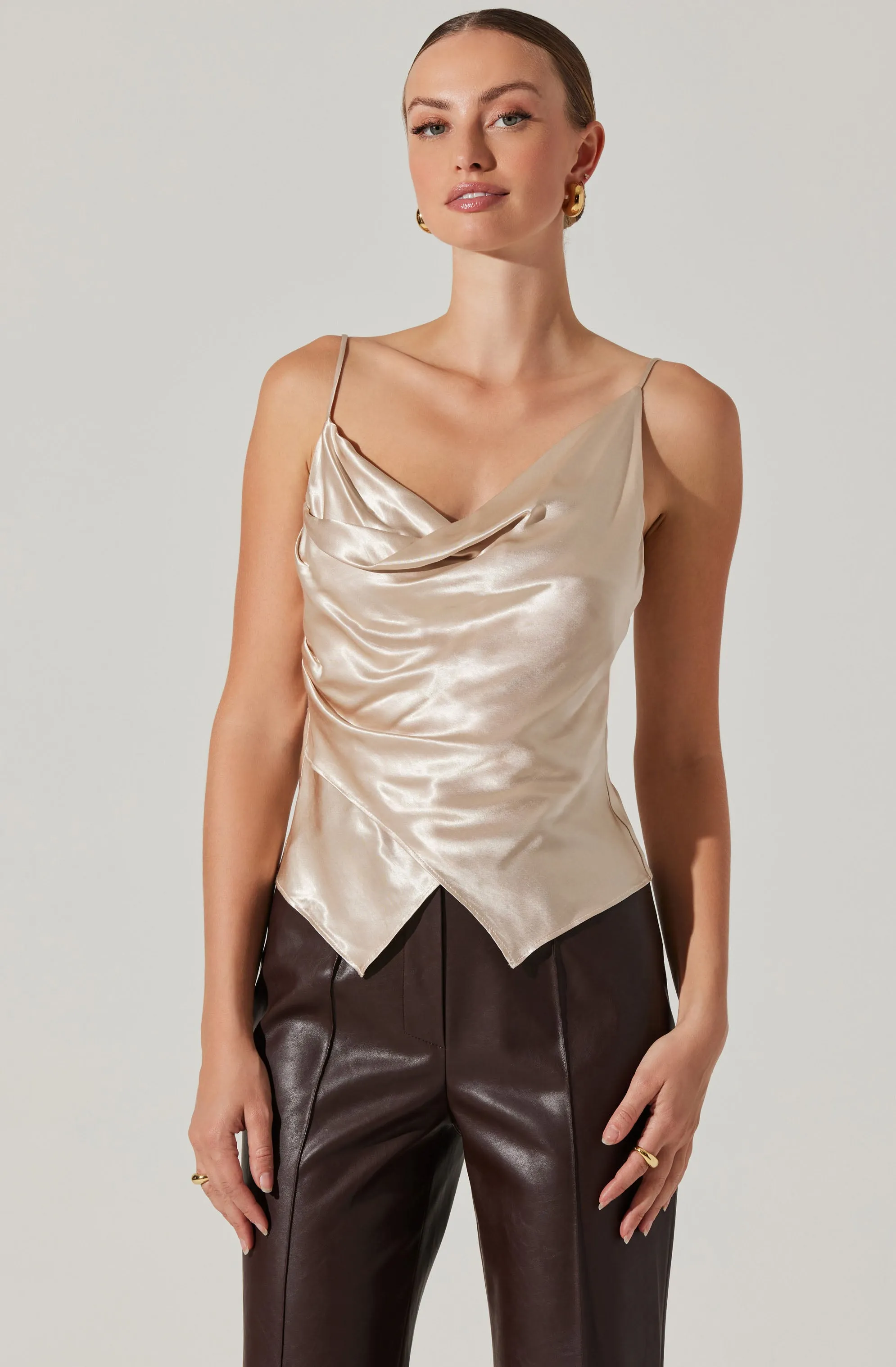 Alithea Draped Satin Top