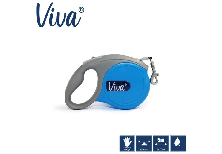 Ancol - Viva Retractable 5m Lead - Red - Large