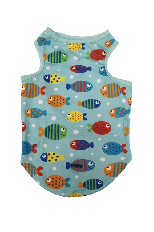 Animate - Pet Cooling Vest - Fish - Small - 28cm (Chest: 44cm, Neck: 29cm)