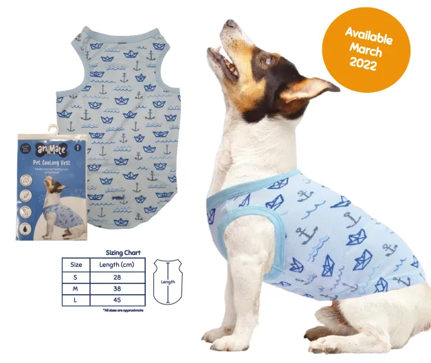 Animate - Pet Cooling Vest - Fish - Small - 28cm (Chest: 44cm, Neck: 29cm)