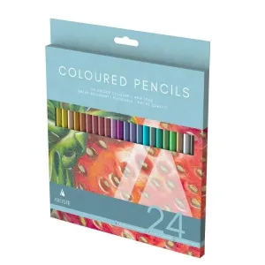 Artist Colouring Pencils - 24 Pack Artist Quality Blendable Pencils 4mm Lead Professional Colouring Blending