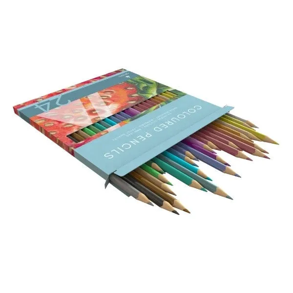 Artist Colouring Pencils - 24 Pack Artist Quality Blendable Pencils 4mm Lead Professional Colouring Blending