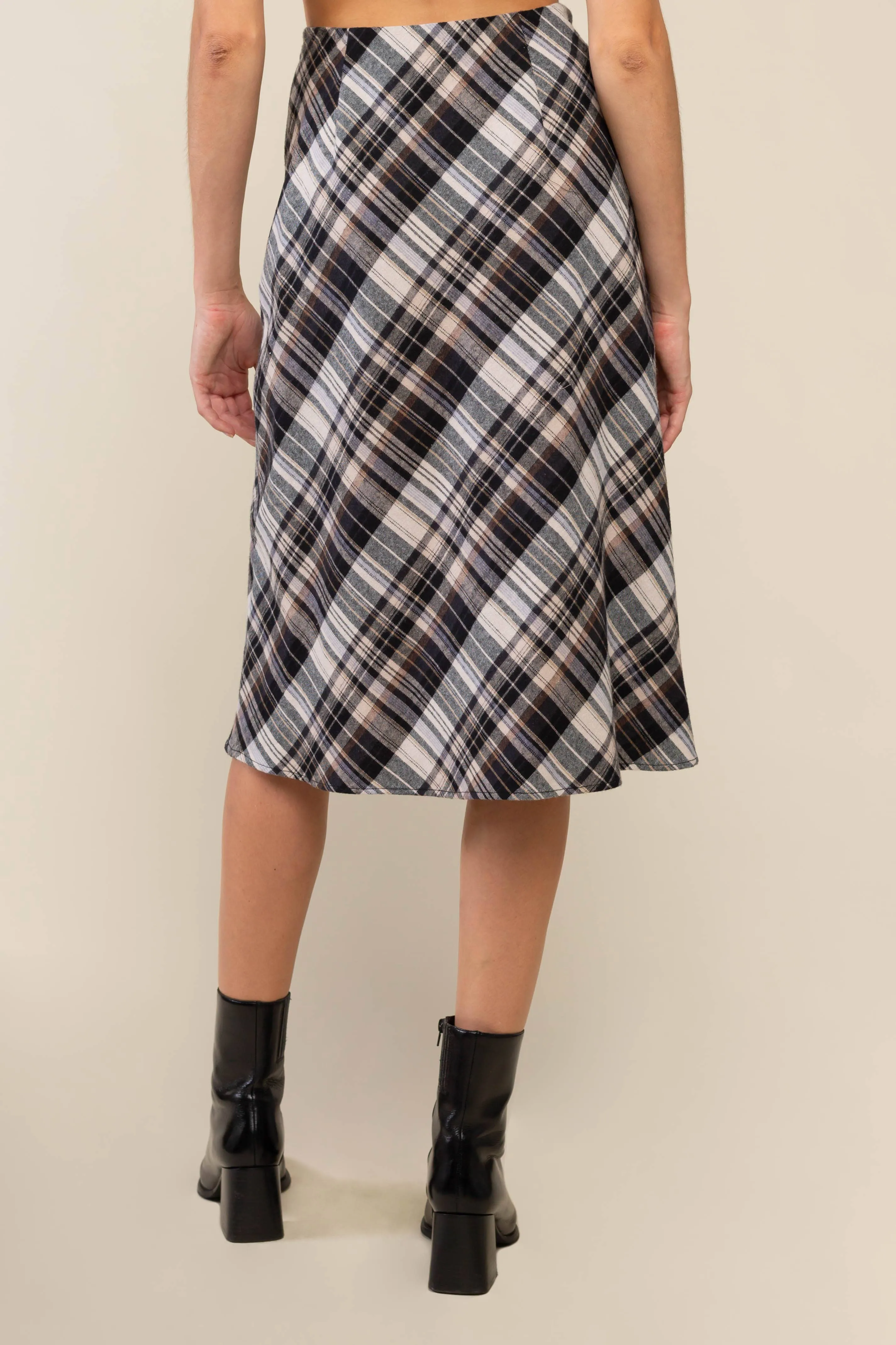 Asher Bias Plaid Skirt