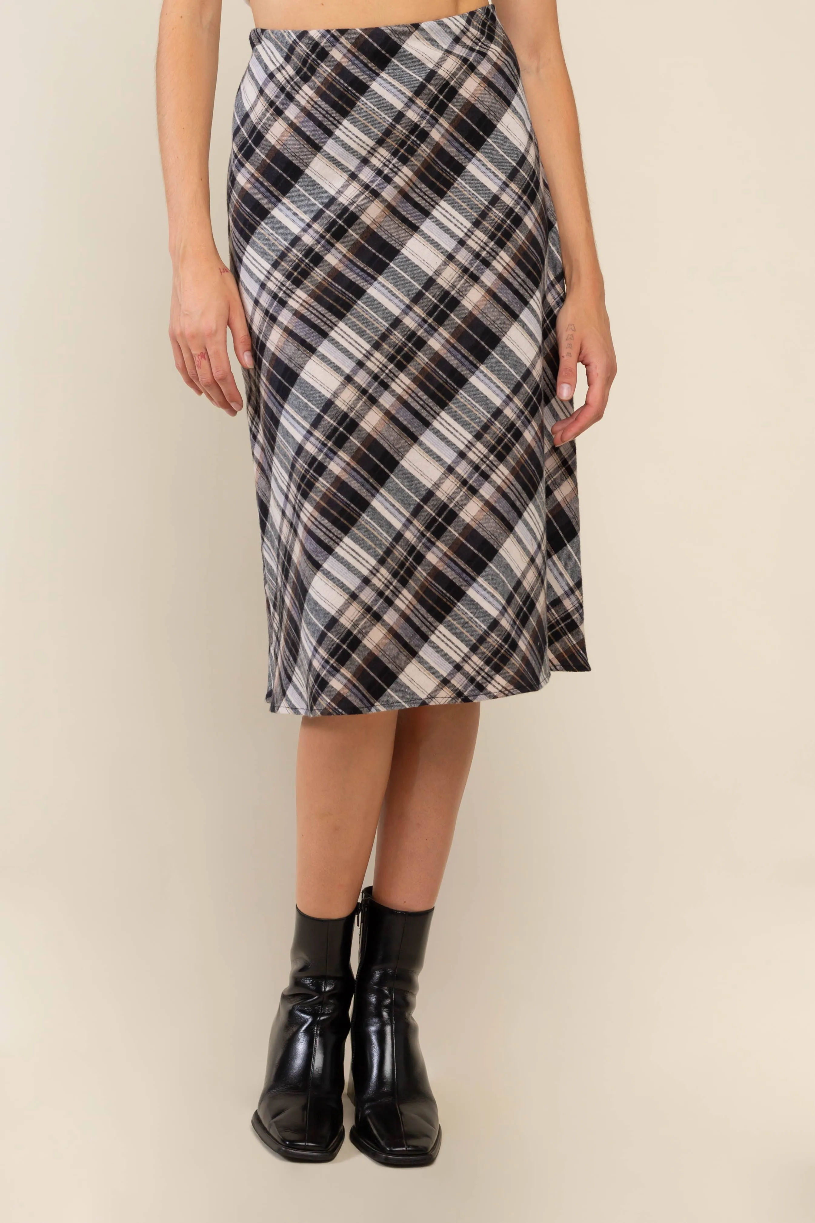 Asher Bias Plaid Skirt