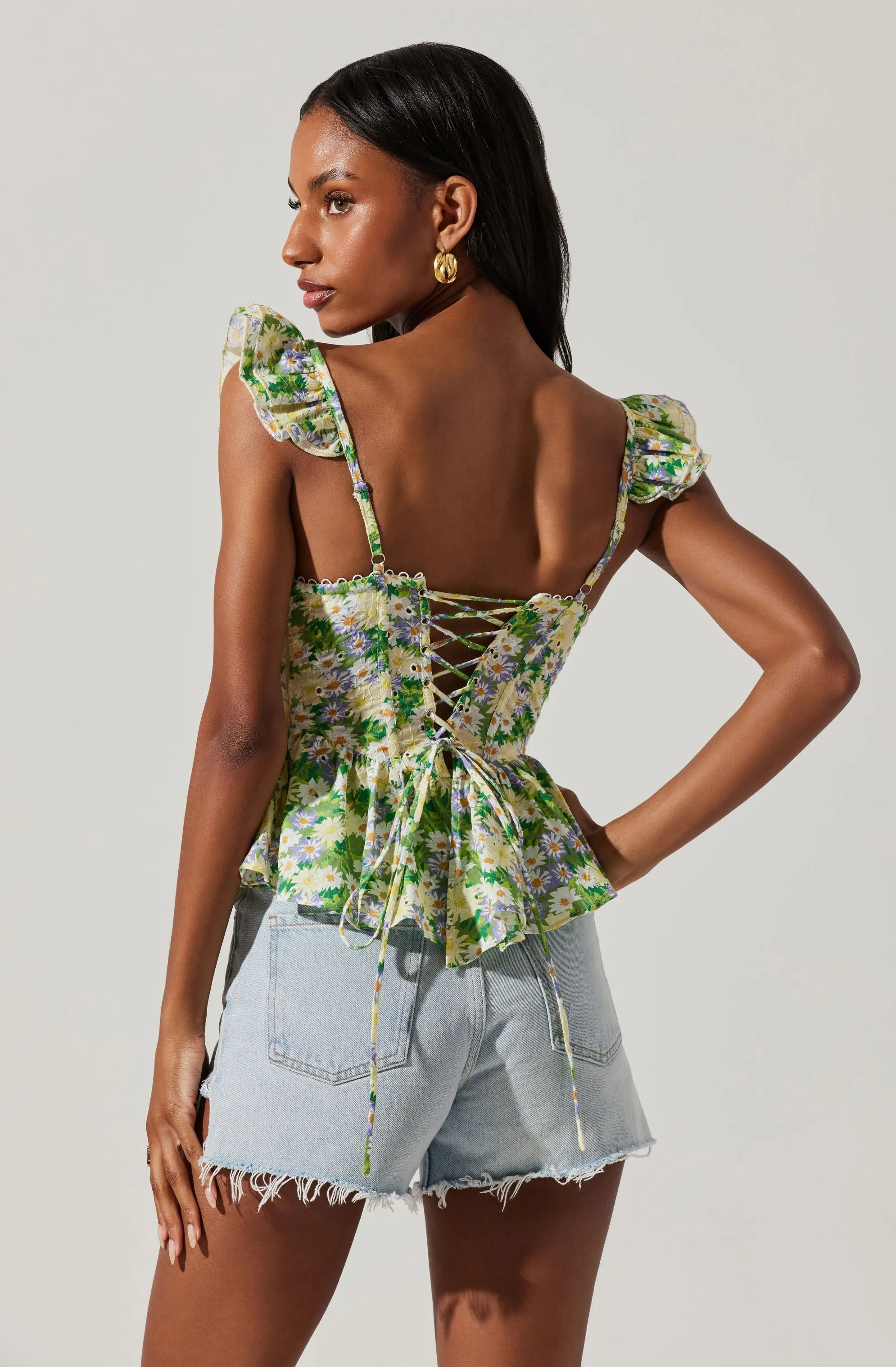 Baylin Floral Peplum Top