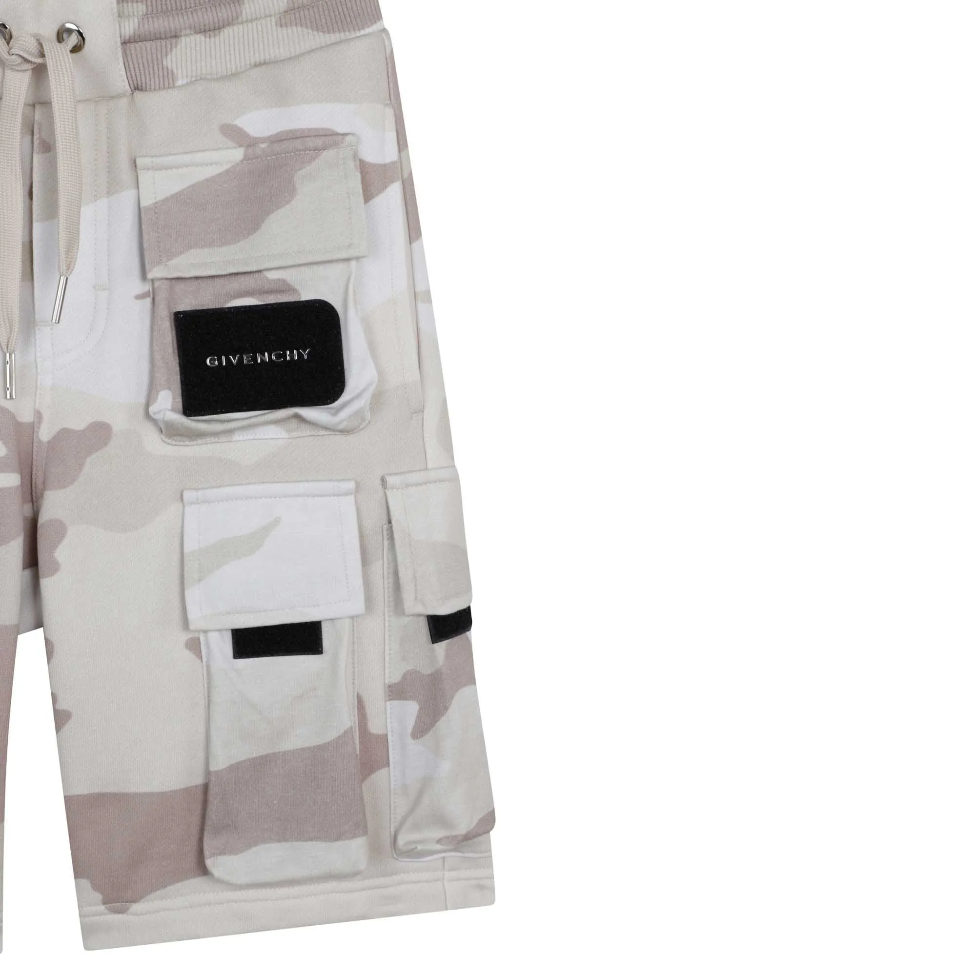 Beige Camouflage Shorts