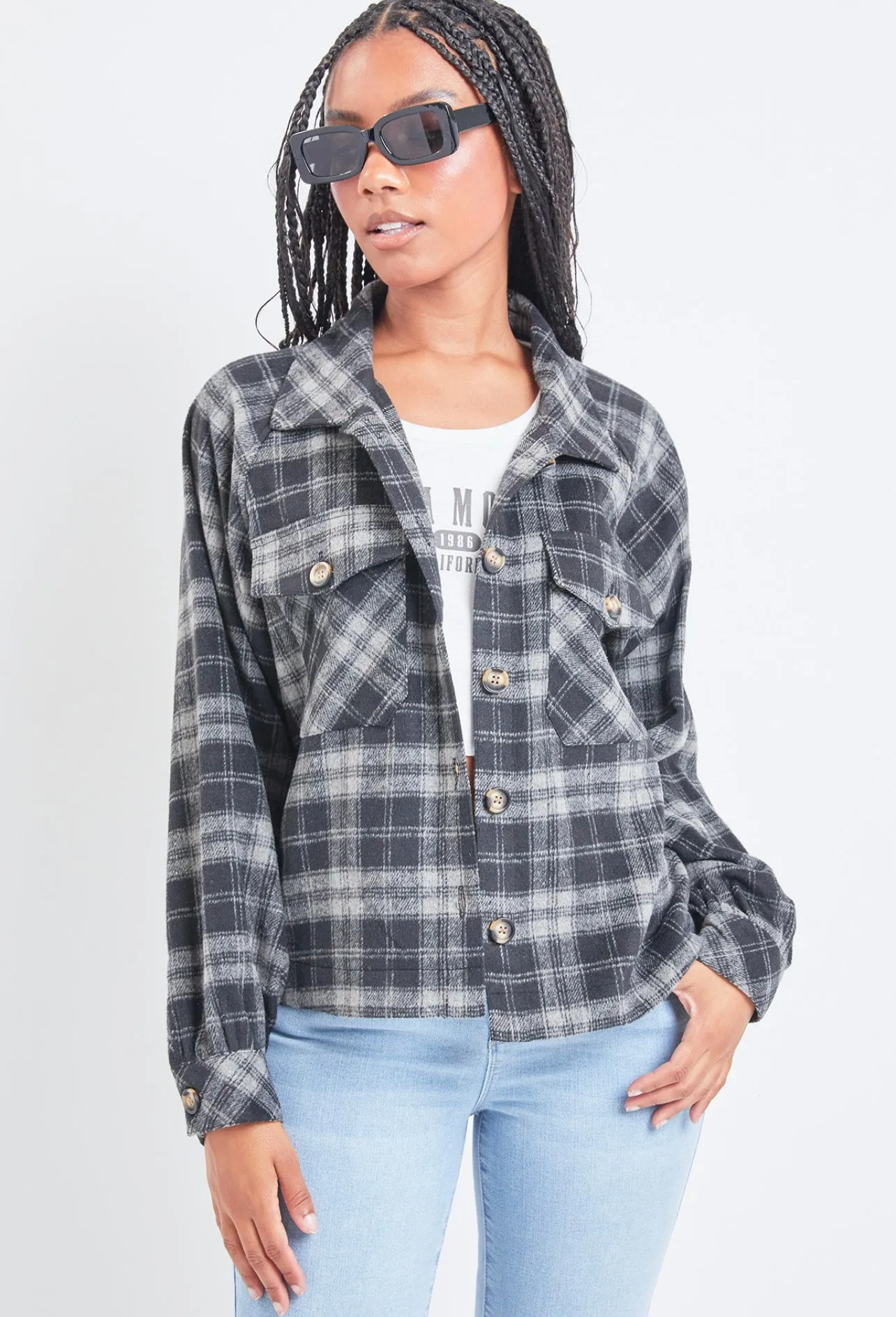 Black Plaid Shacket