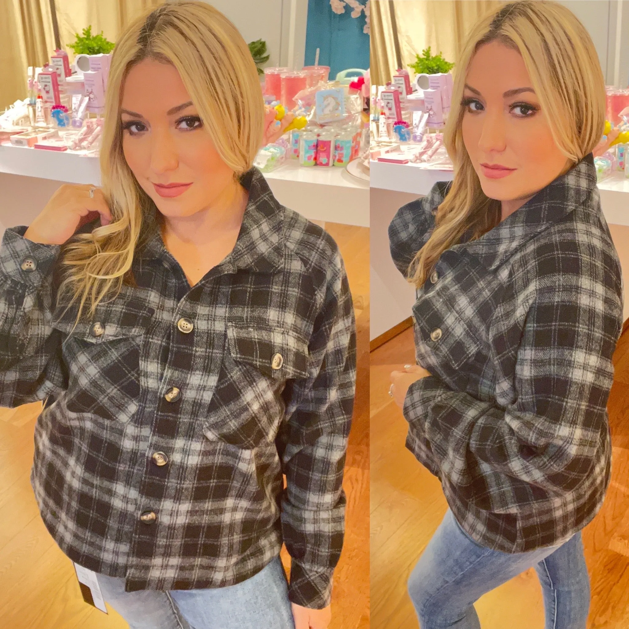 Black Plaid Shacket