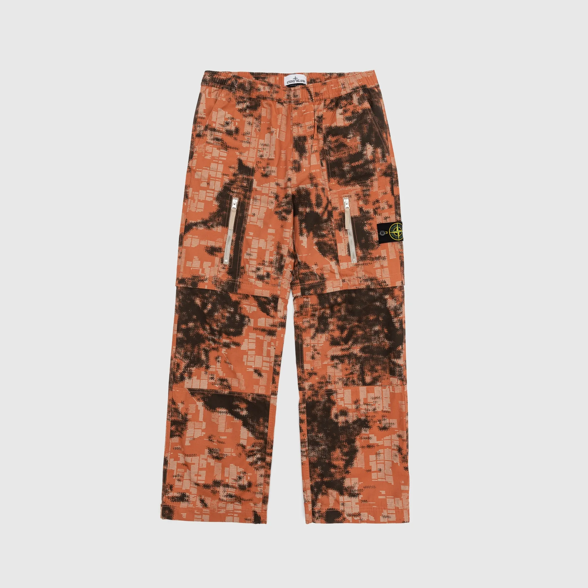 CAMOUFLAGE COTTON CANVAS CARGO PANTS