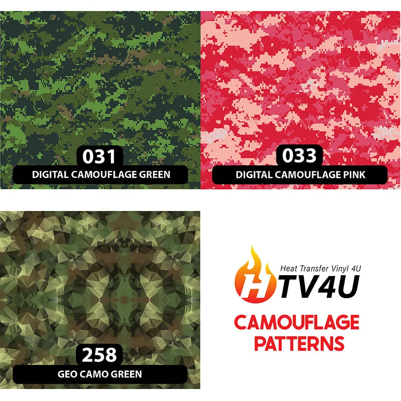 Camouflage Patterned HTV (18.5" x 12")