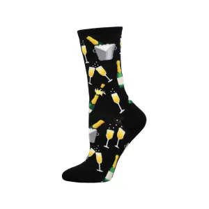 Champagne Toast Crew Socks - Womens