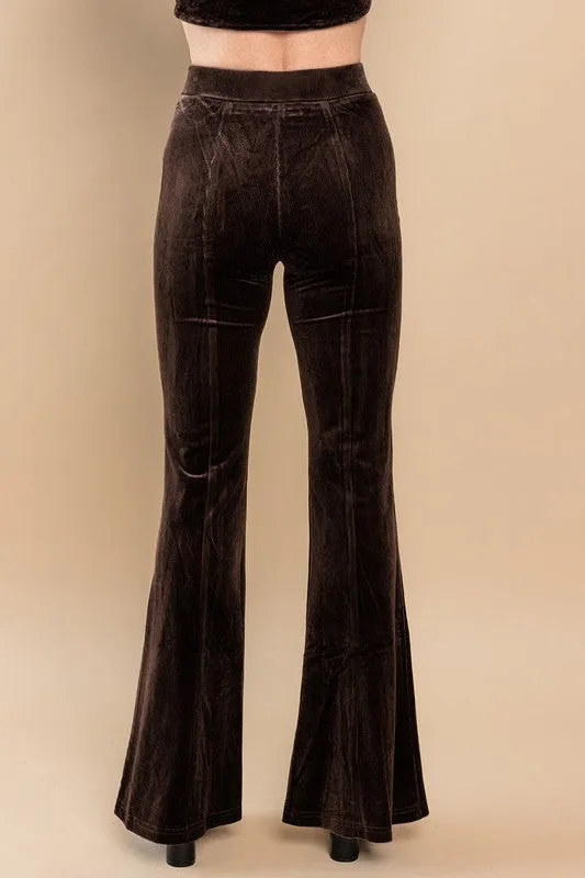 Corduroy Pull On Flare Pants