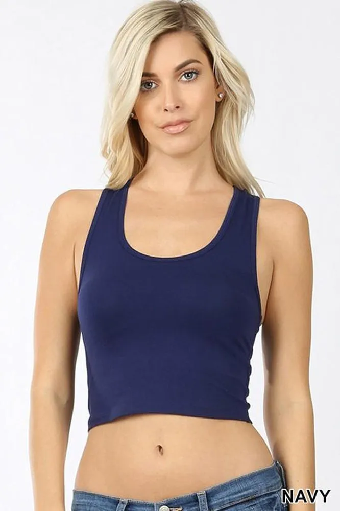 Cropped Racerback Tank Top