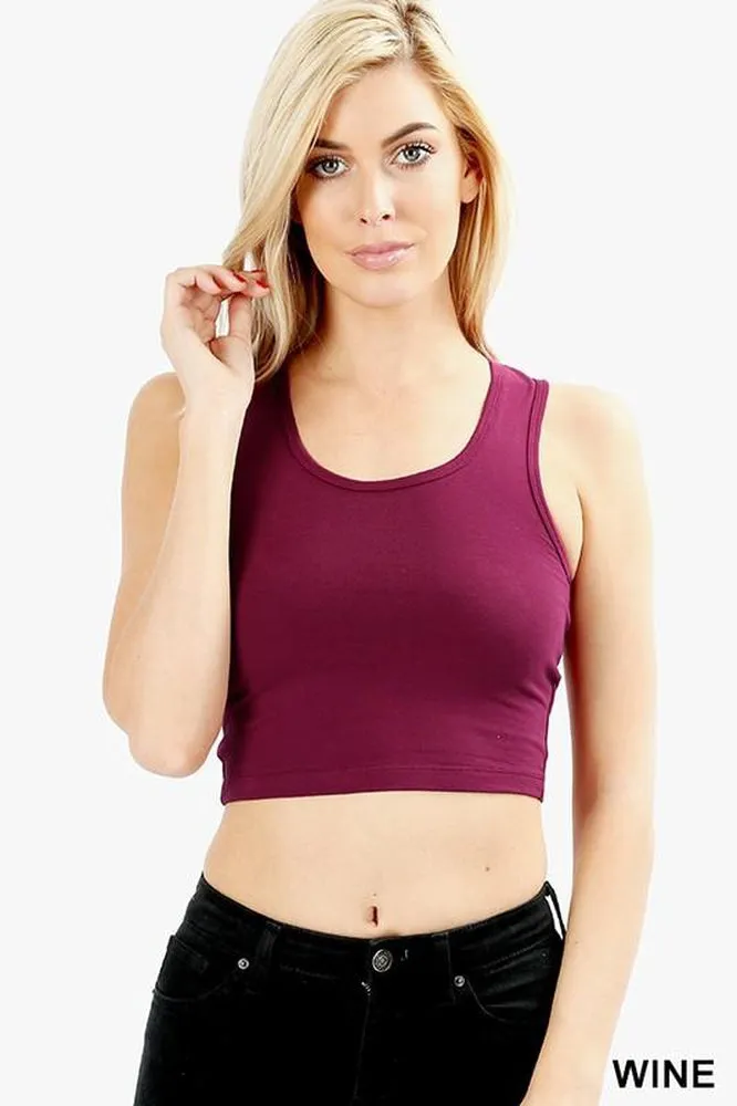 Cropped Racerback Tank Top