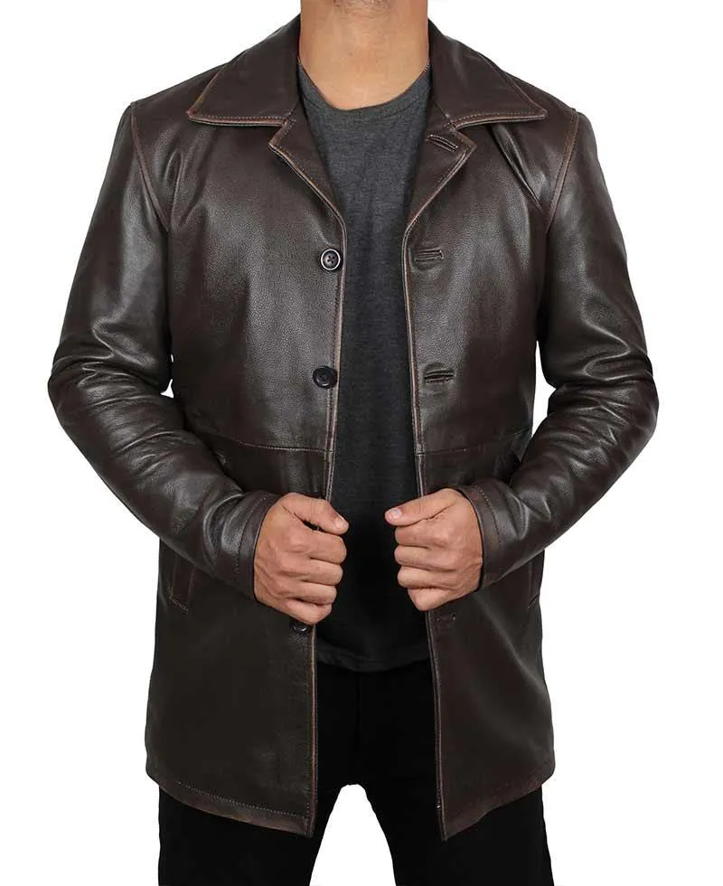 Dean Winchester Distressed Leather Coat