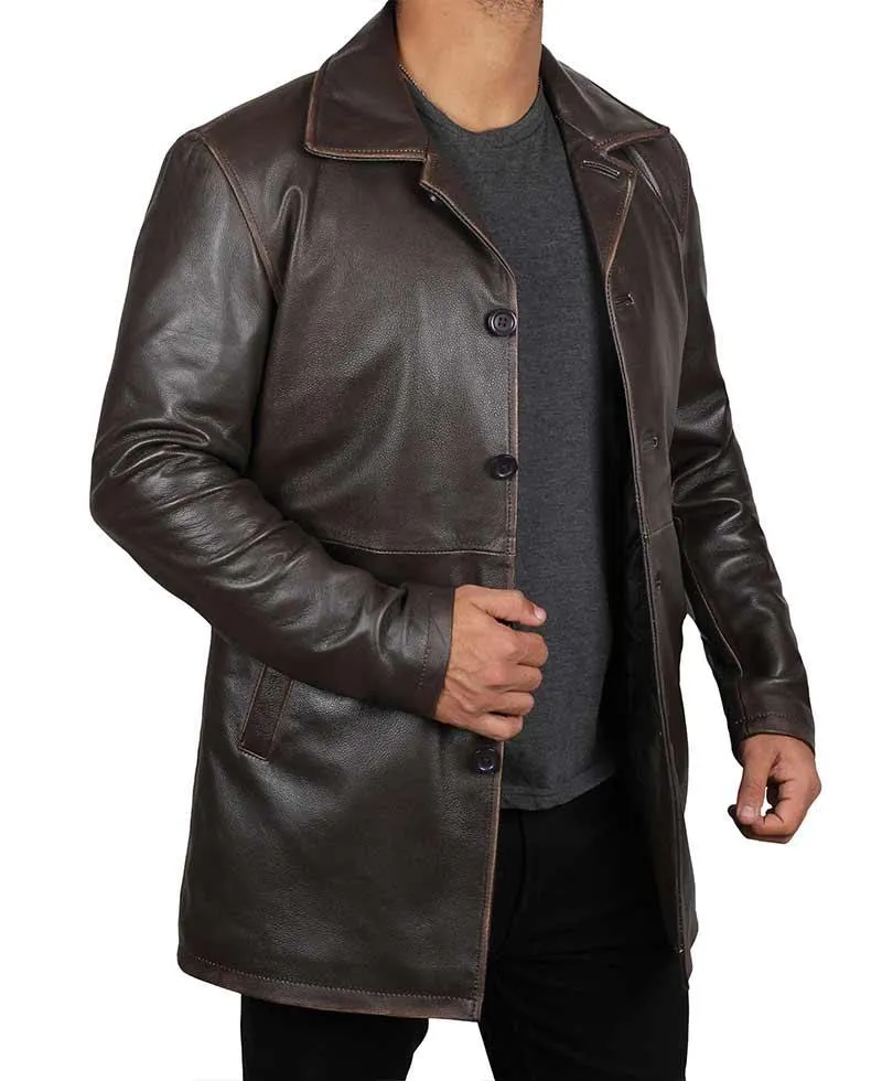 Dean Winchester Distressed Leather Coat