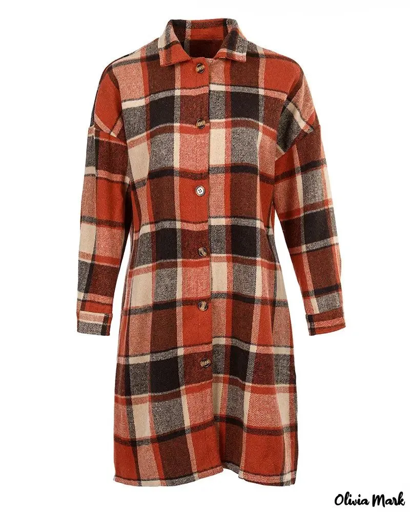 Deanwangkt - Long buttoned jacket in checked flannel