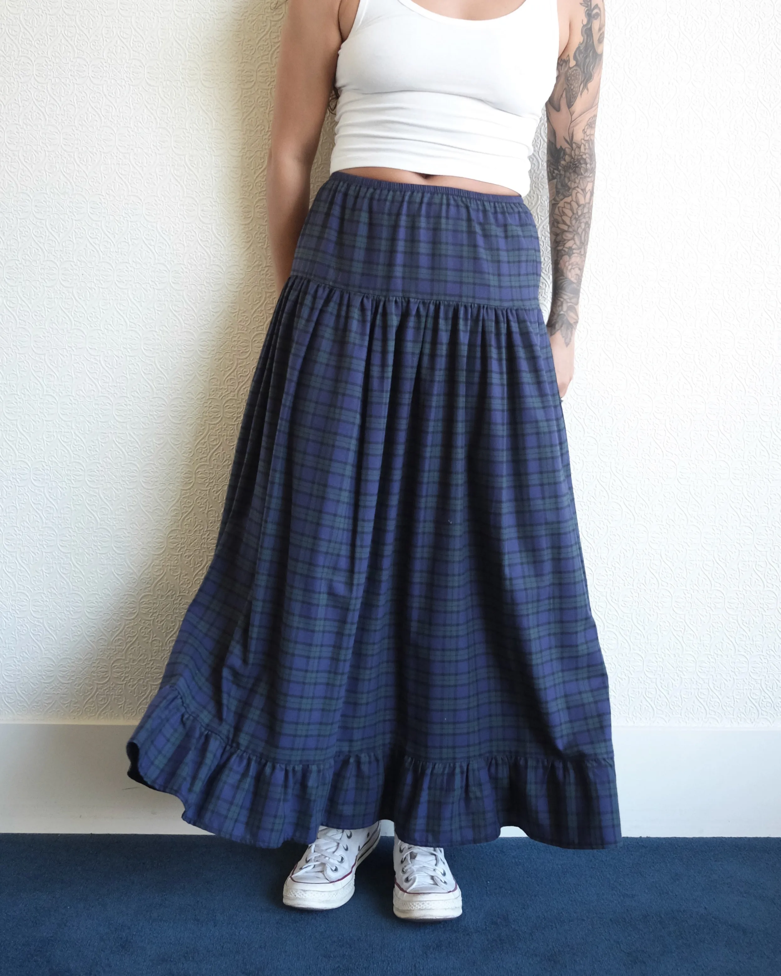 Emily Skirt, Blue Plaid