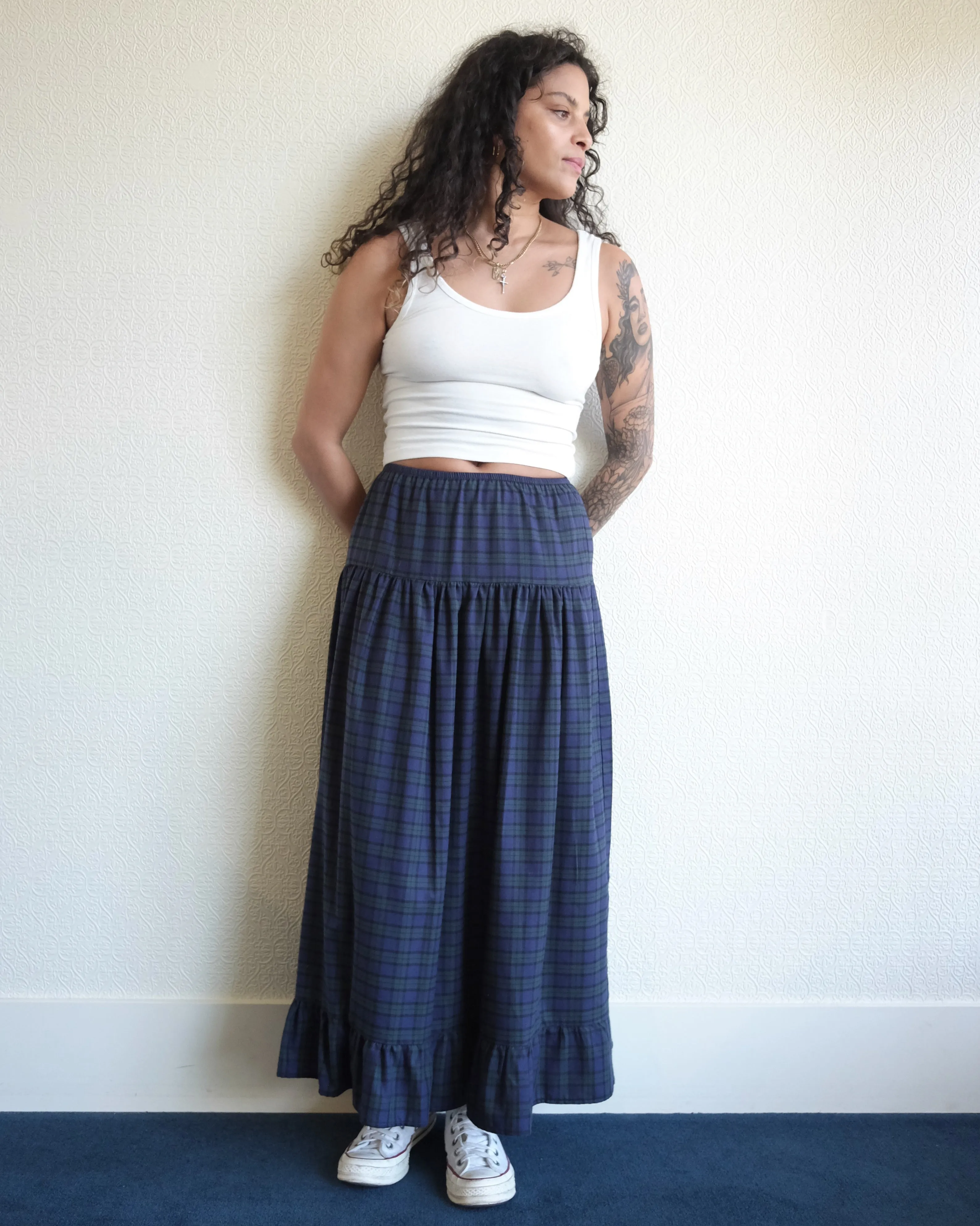 Emily Skirt, Blue Plaid