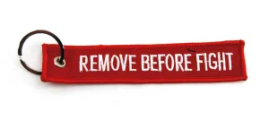 Enola Gaye Keychain "Remove Before Fight" - Red