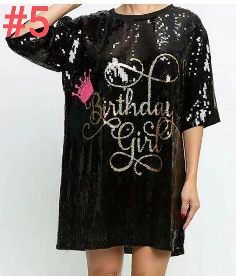 Fashion Sequin T-Shirt Mid Length Top（AY1753）