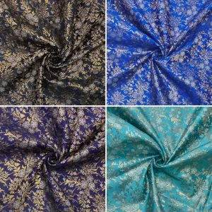 Flower Bunches Brocade Fabric