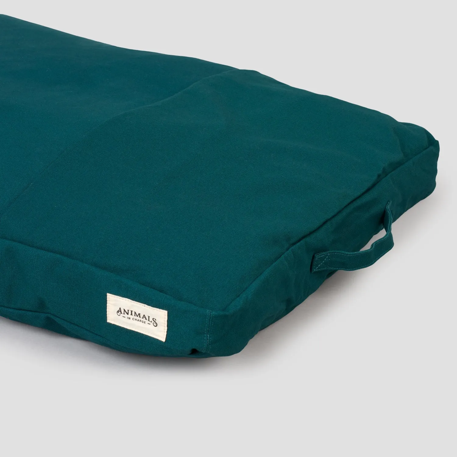 Forest Green Organic Canvas Dog Bed