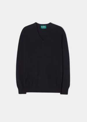 Haddington Cashmere Jumper in Dark Navy - Regular Fit