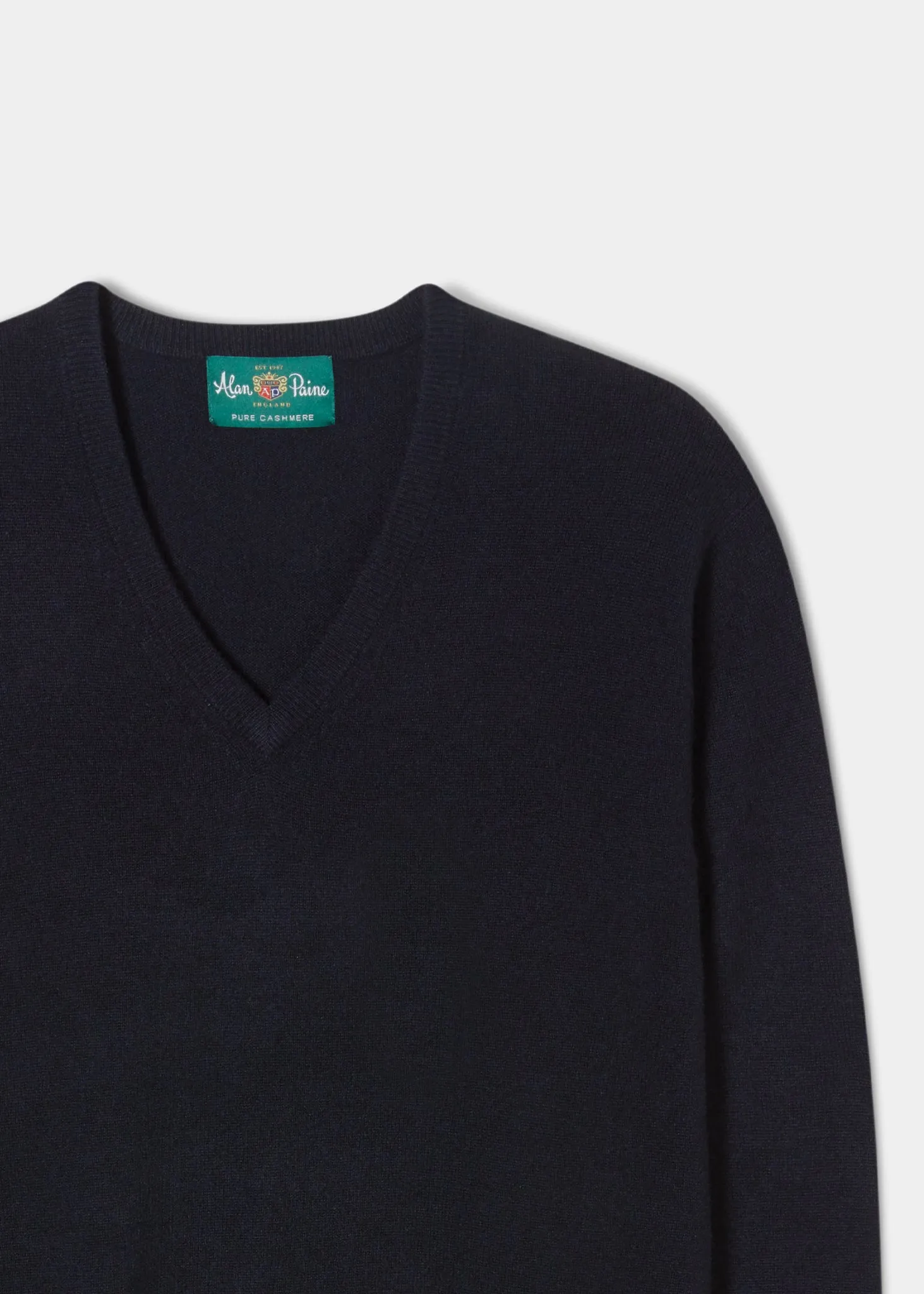 Haddington Cashmere Jumper in Dark Navy - Regular Fit