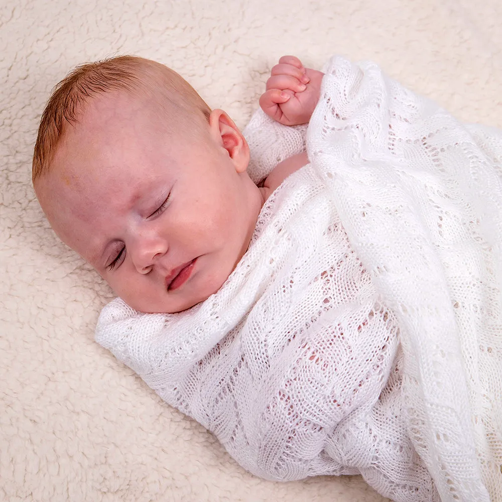 Lacy Cotton Baby Shawl