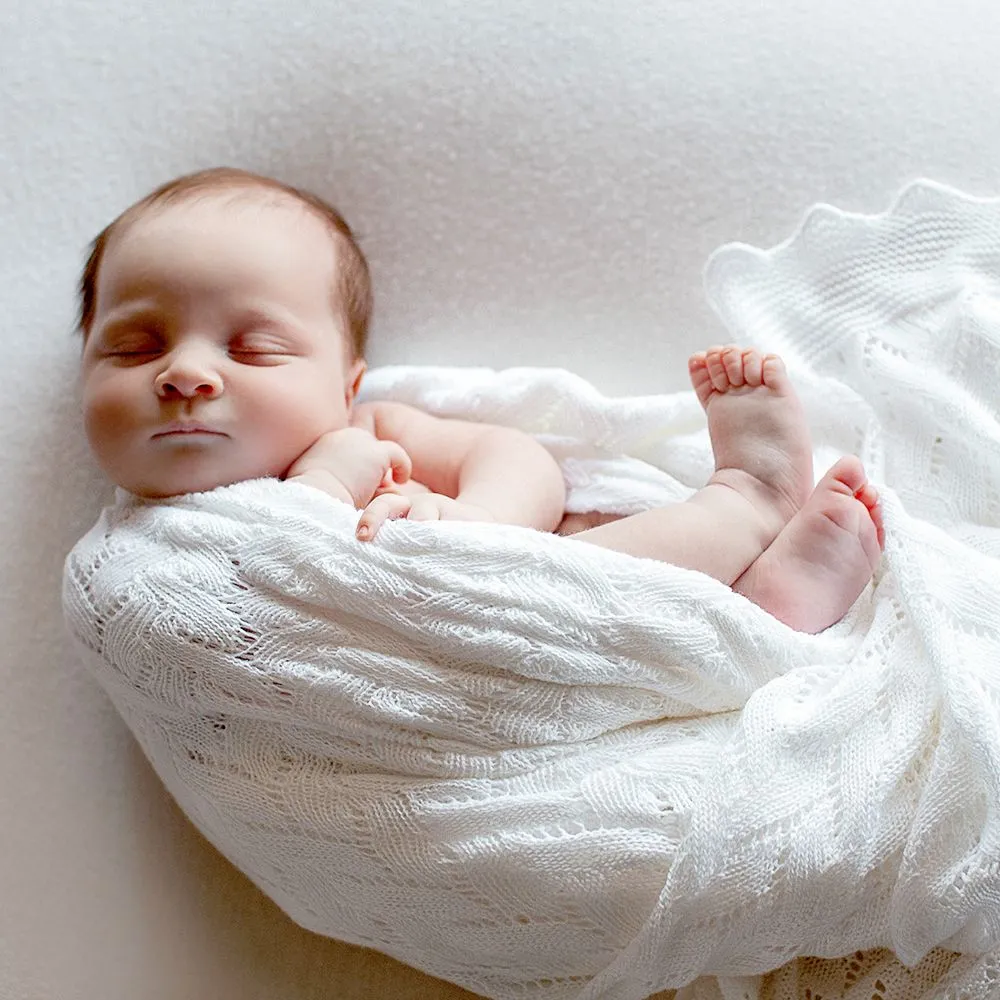 Lacy Cotton Baby Shawl