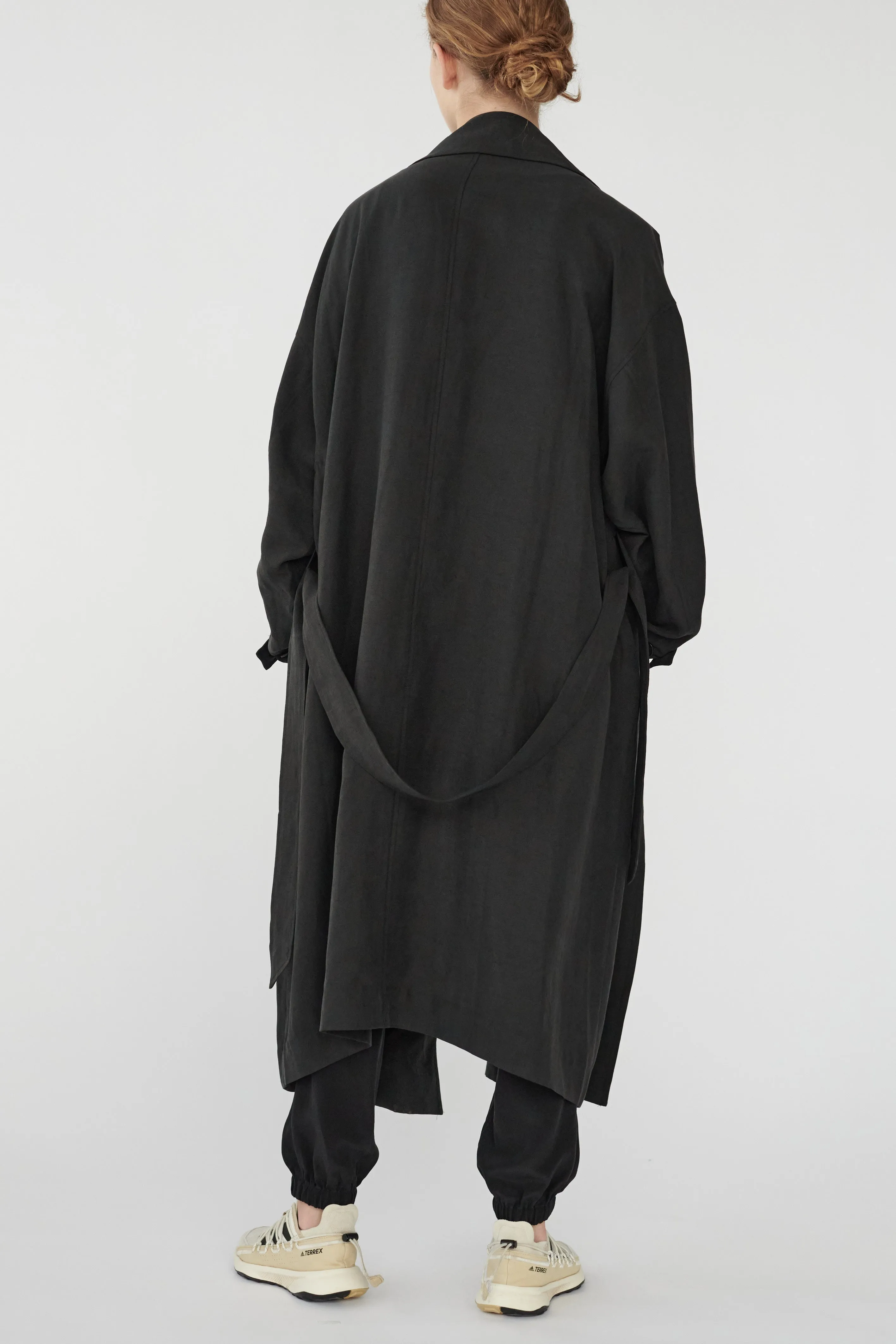 LAUREN COAT - BLACK - SILK/LINEN