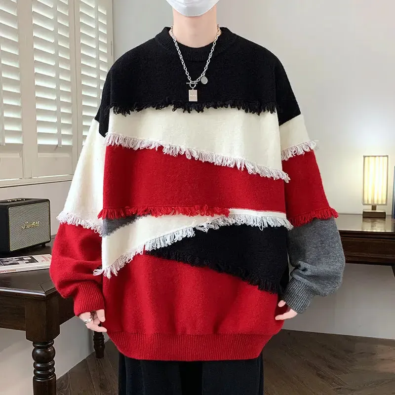 Long Sleeve Sweatshirt Men's Knitwear Korean Style