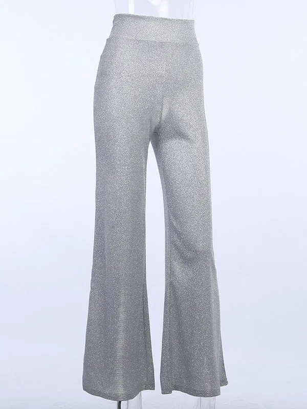 Loose Wide Leg High-Waisted Split-Joint Pants Trousers