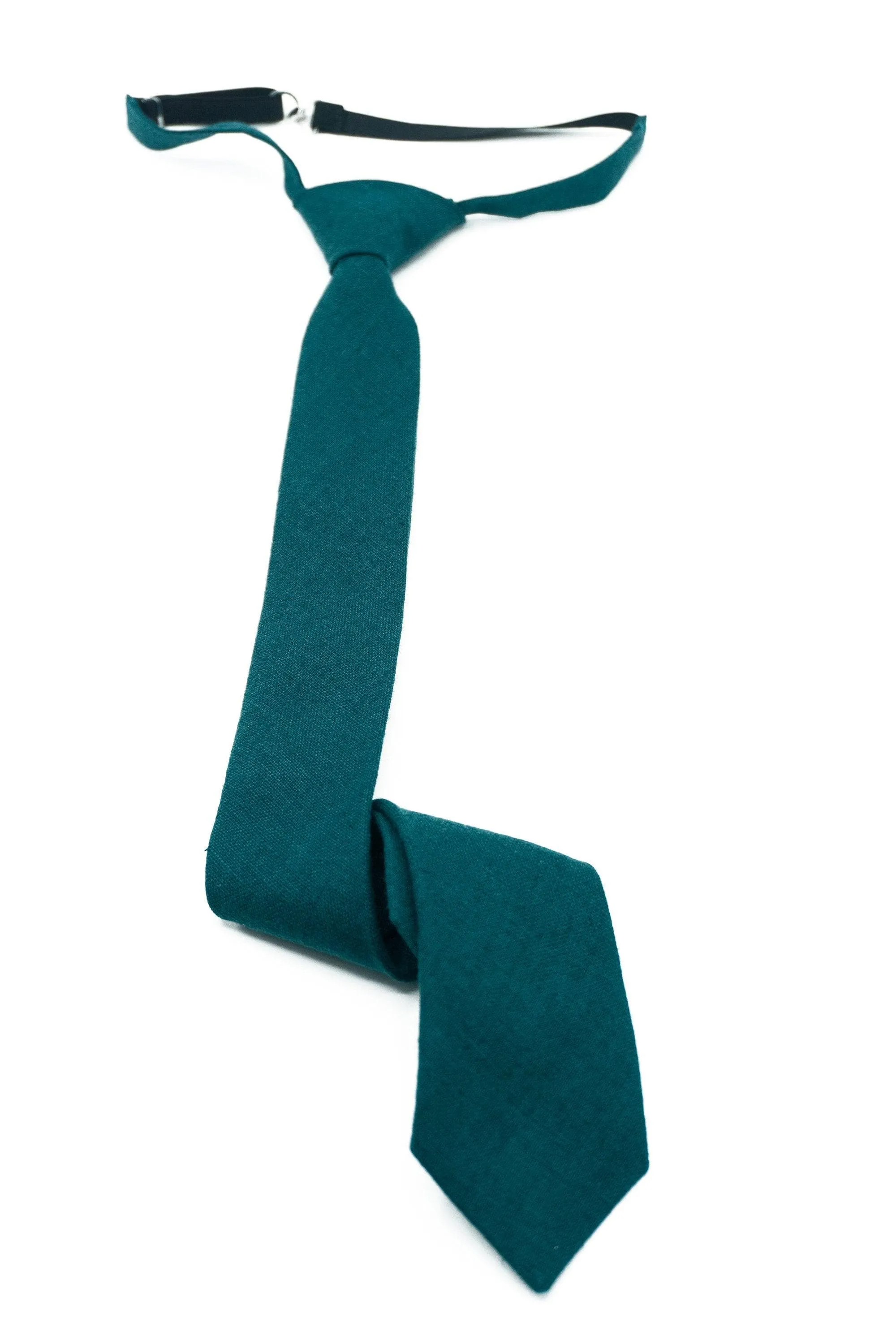 Men's Dark Teal Green Bow Tie & Pocket Square Combo | Formal Accessory