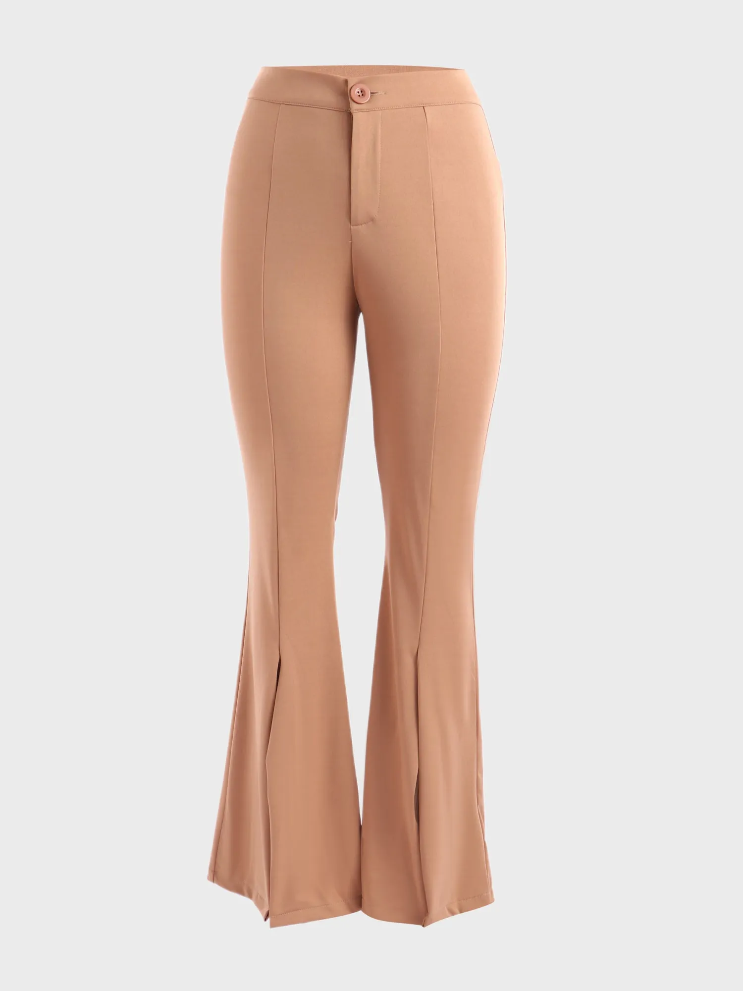 Midsize Skinny Pants with Front Split