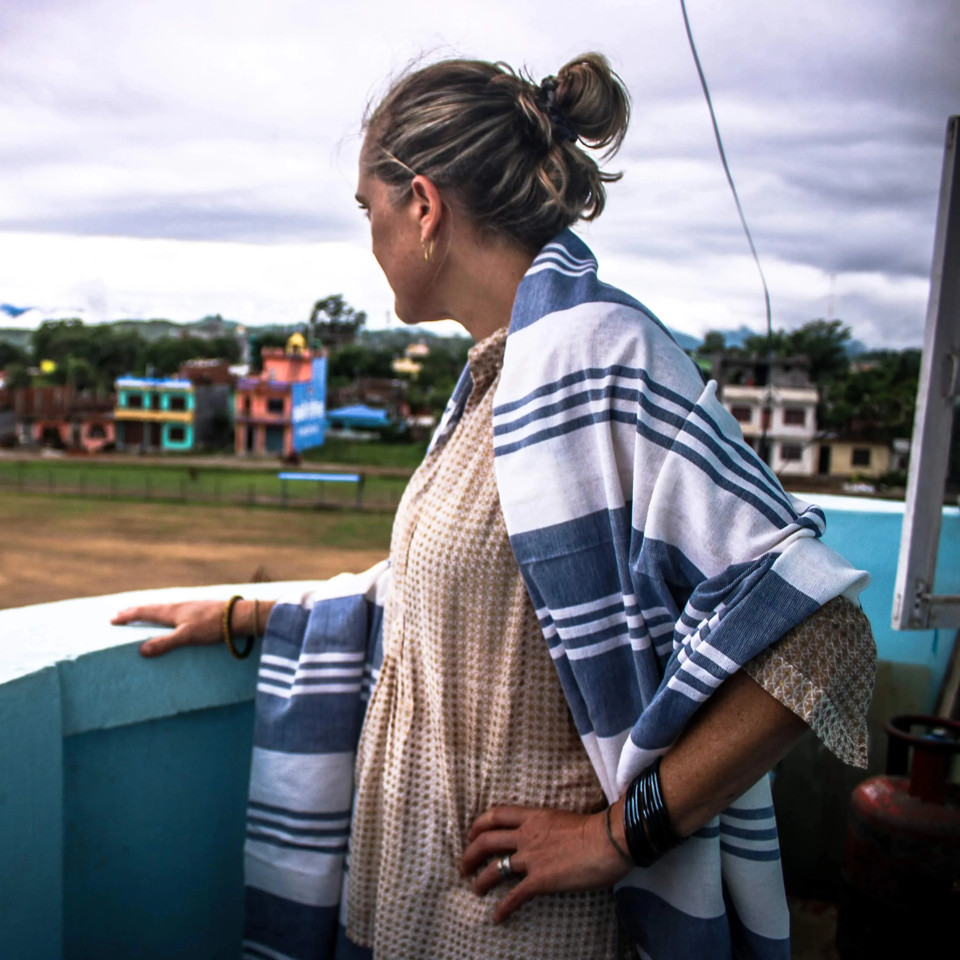 Mixed Striped Shawl