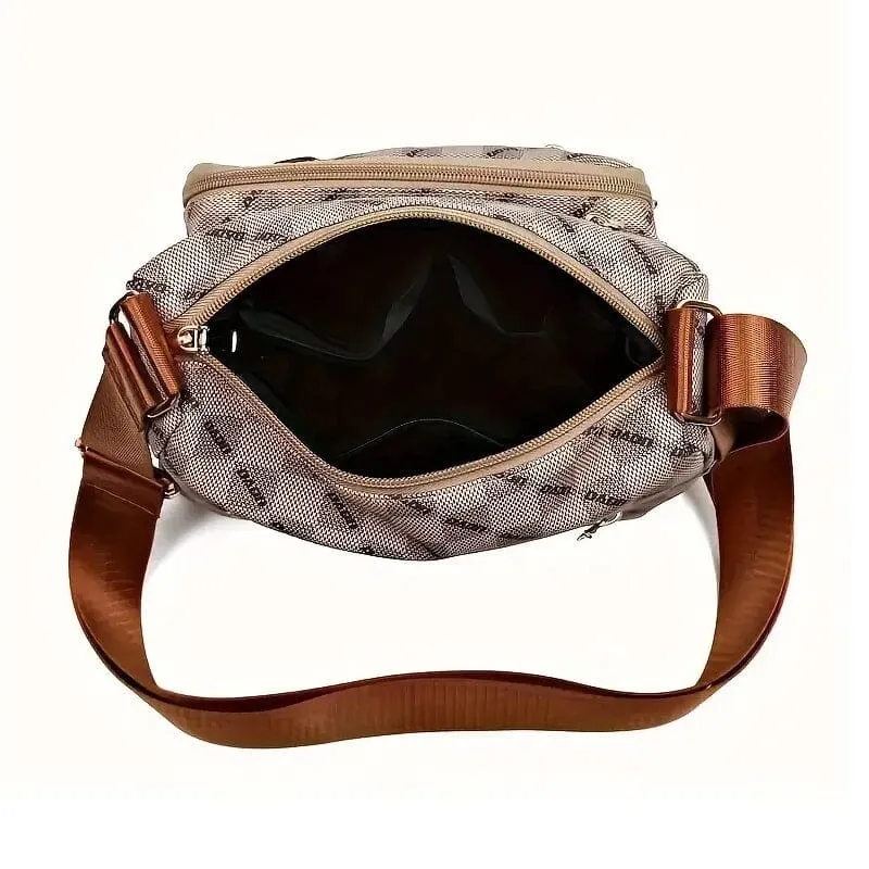 Multiple Pockets Trendy Plaid Crossbody Bag