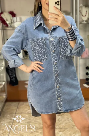 OS Denim Mini Dress