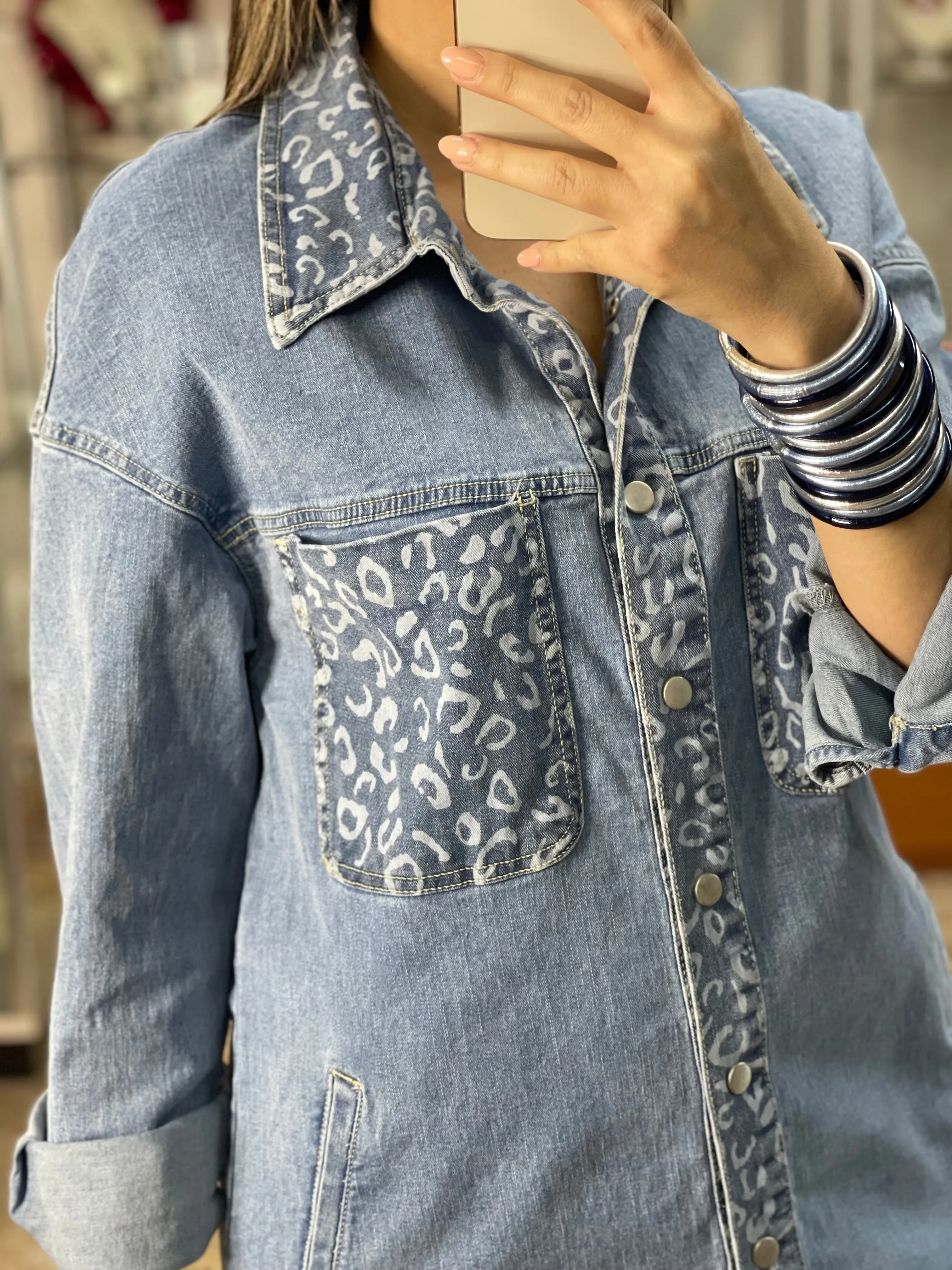 OS Denim Mini Dress