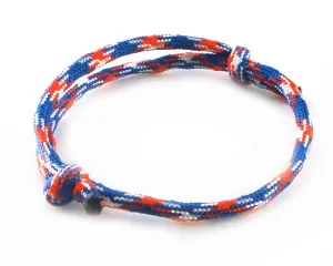 Paracord Adjustable Bracelet Red/White/Blue